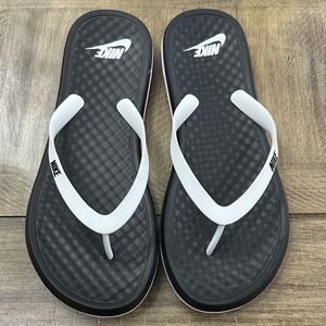 Nike Black and White Sandals